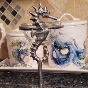 Coastal Pottery Barn Seahorse Snack Bowl